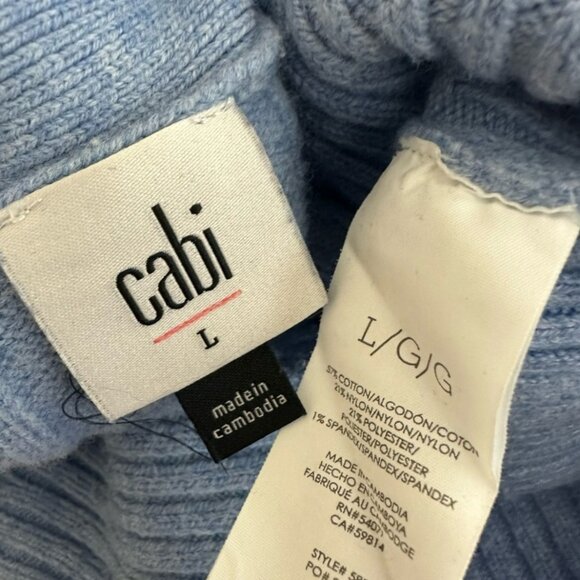 Cabi Scenic Cardigan Style # 5831 Light Blue Button Front Sweater - Size Large - Picture 10 of 15